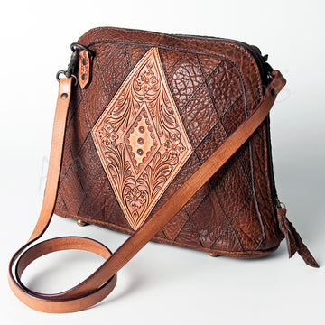American Darling Crossbody Hand Tooled Genuine Leather Women Bag Western Handbag Purse